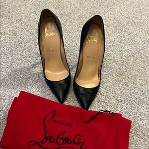 Christian Louboutin Black Leather Pumps